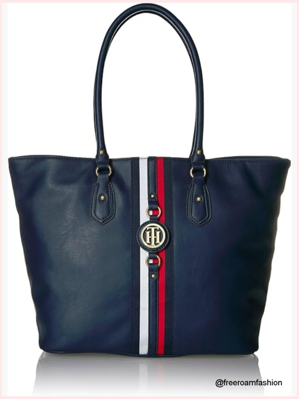 Lightweight Nylon Tote Bag with Zip Closure and Interior Pockets